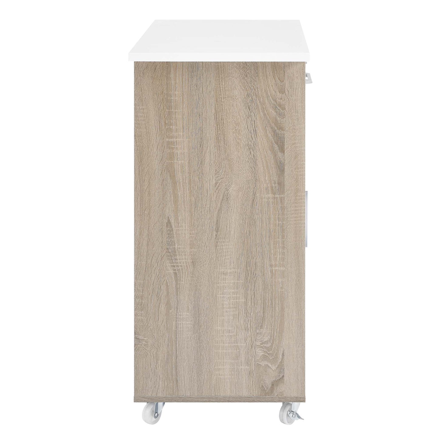 Modway Outlet Culinary Kitchen Cart With Spice Rack by Modway  Bar and Dining Furniture Oak White - EEI-6277-OAK-WHI