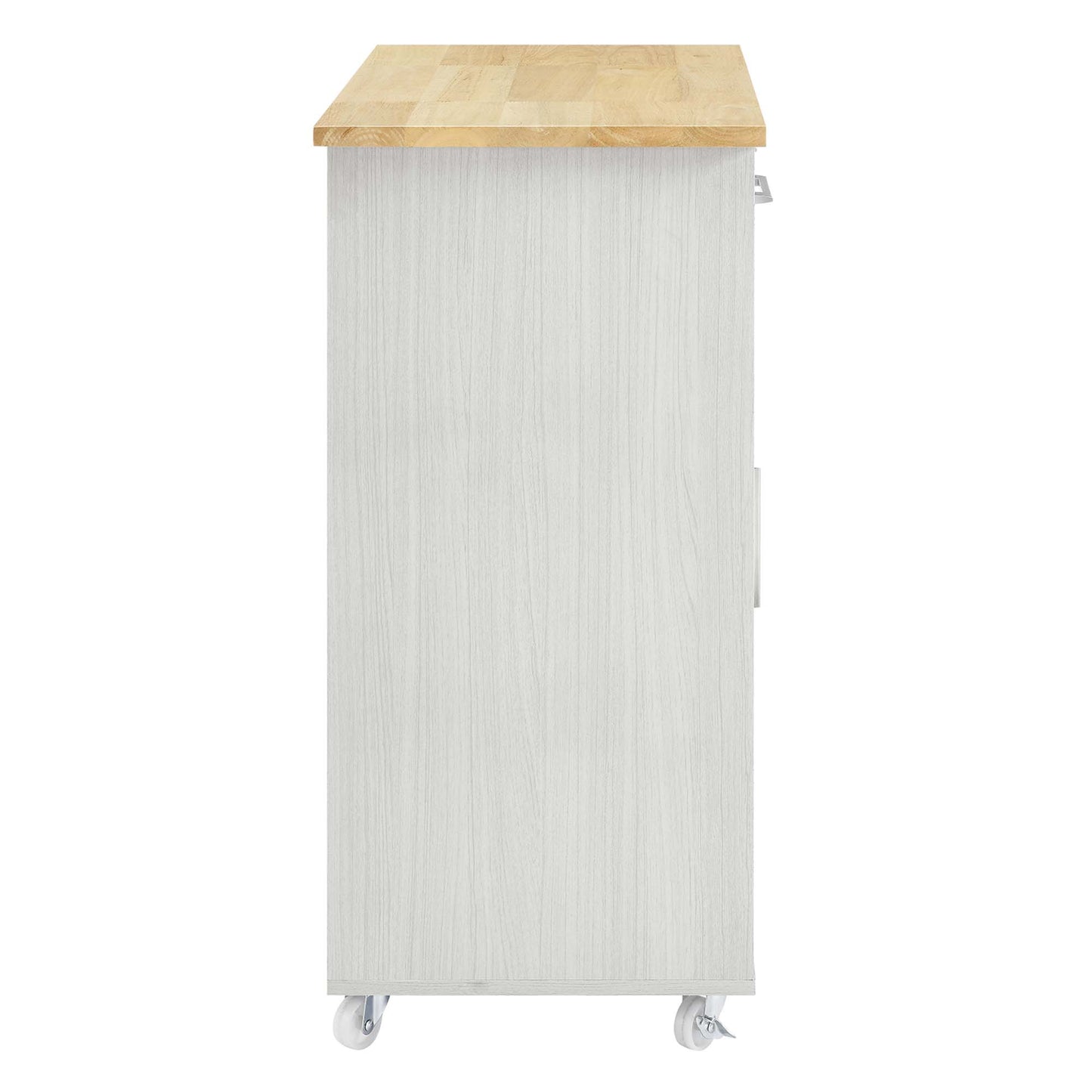 Modway Outlet Culinary Kitchen Cart With Spice Rack by Modway  Bar and Dining Furniture White Natural - EEI-6277-WHI-NAT