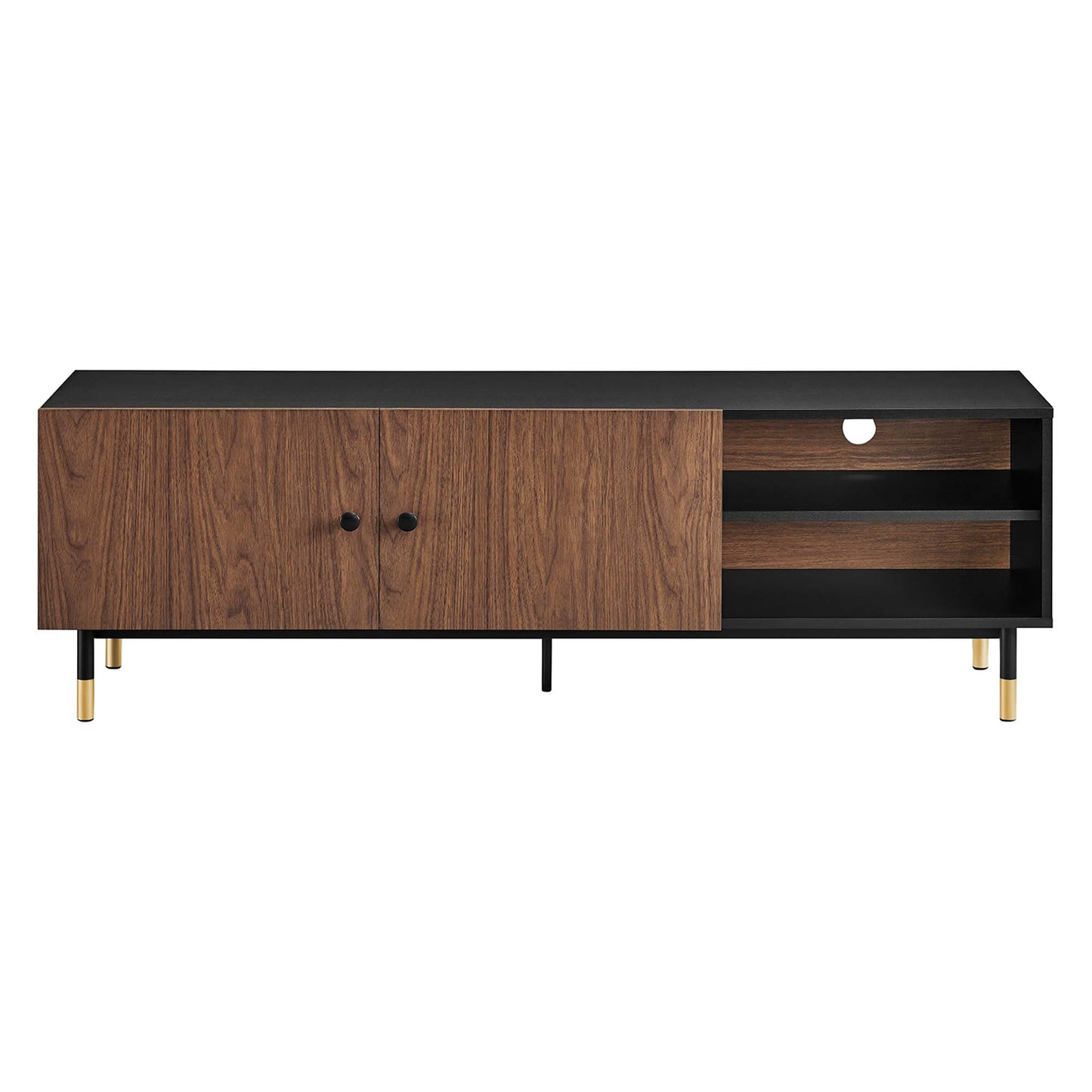 Modway Outlet Nexus 60" TV Stand by Modway  Living Room Furniture Black Walnut - EEI-6282-BLK-WAL