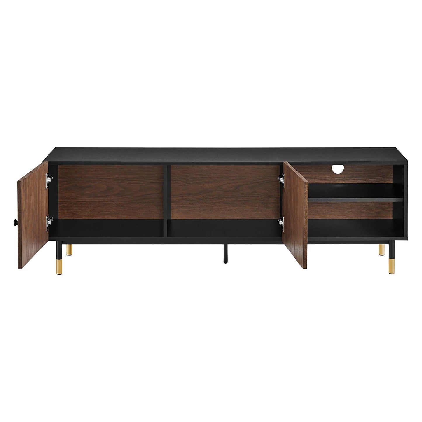 Modway Outlet Nexus 60" TV Stand by Modway  Living Room Furniture Black Walnut - EEI-6282-BLK-WAL