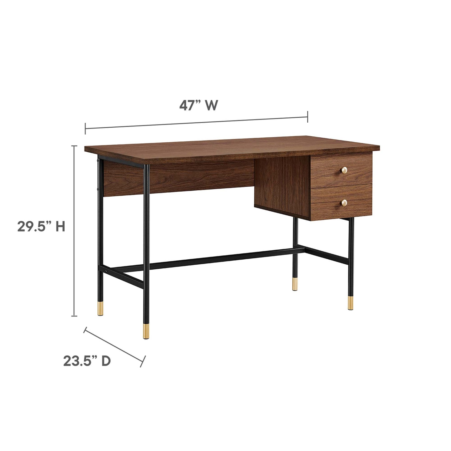 Modway Outlet Nexus Office Desk by Modway  Office Furniture Furniture Black Walnut - EEI-6284-BLK-WAL
