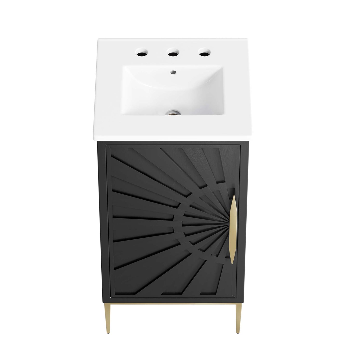 Modway - Awaken 18" Bathroom Vanity by Modway  Bathroom Vanities Black - EEI-6285-WHI-BLK