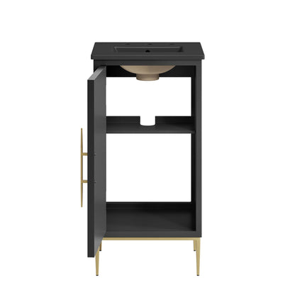 Modway - Awaken 18" Bathroom Vanity by Modway  Bathroom Vanities Black - EEI-6287-BLK-BLK