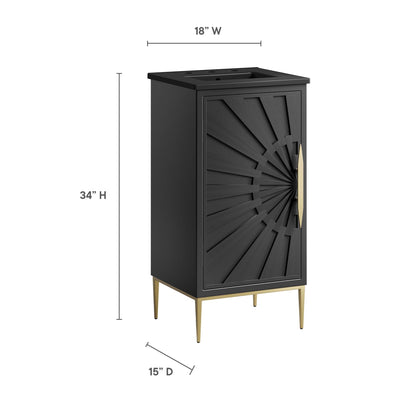 Modway - Awaken 18" Bathroom Vanity by Modway  Bathroom Vanities Black - EEI-6287-BLK-BLK