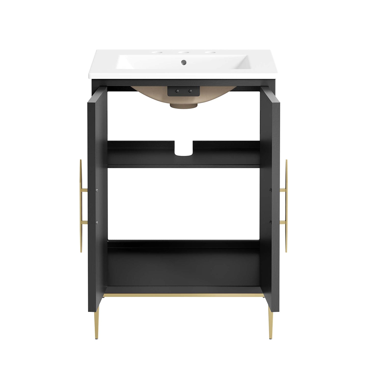 Modway - Awaken 24" Bathroom Vanity by Modway  Bathroom Vanities Black - EEI-6289-WHI-BLK