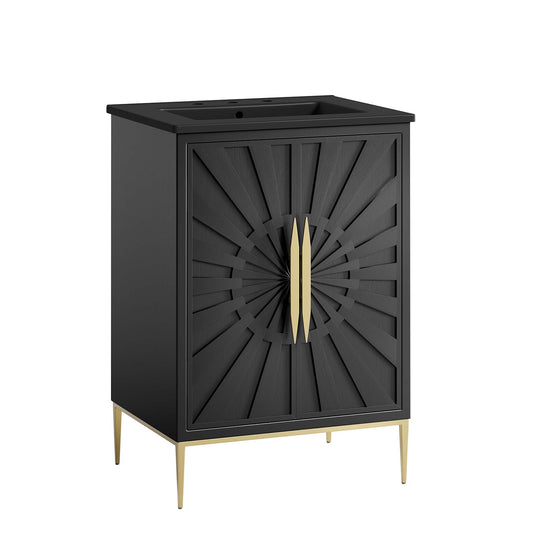 Modway - Awaken 24" Bathroom Vanity by Modway  Bathroom Vanities Black - EEI-6291-BLK-BLK