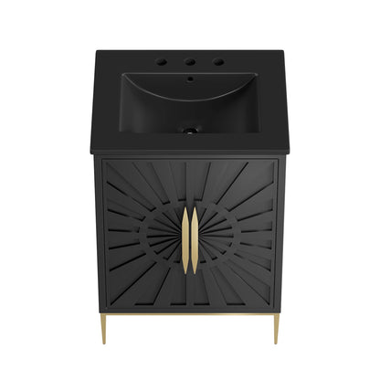 Modway - Awaken 24" Bathroom Vanity by Modway  Bathroom Vanities Black - EEI-6291-BLK-BLK