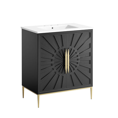 Modway - Awaken 30" Bathroom Vanity by Modway  Bathroom Vanities Black - EEI-6293-WHI-BLK