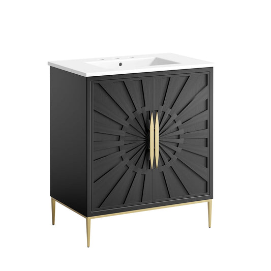 Modway - Awaken 30" Bathroom Vanity by Modway  Bathroom Vanities Black - EEI-6293-WHI-BLK