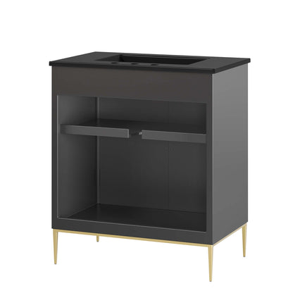 Modway - Awaken 30" Bathroom Vanity by Modway  Bathroom Vanities Black - EEI-6295-BLK-BLK