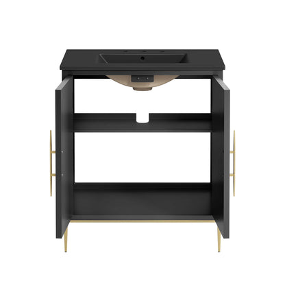 Modway - Awaken 30" Bathroom Vanity by Modway  Bathroom Vanities Black - EEI-6295-BLK-BLK