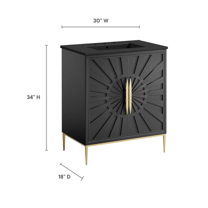 Modway - Awaken 30" Bathroom Vanity by Modway  Bathroom Vanities Black - EEI-6295-BLK-BLK