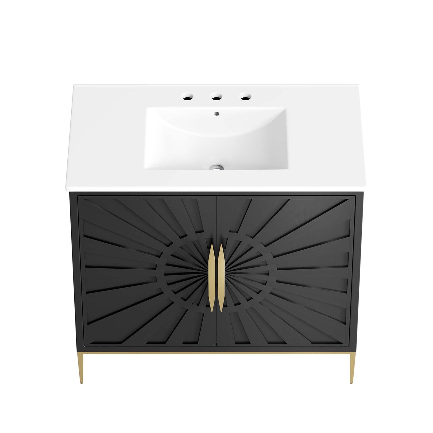 Modway - Awaken 36" Bathroom Vanity by Modway  Bathroom Vanities Black - EEI-6297-WHI-BLK