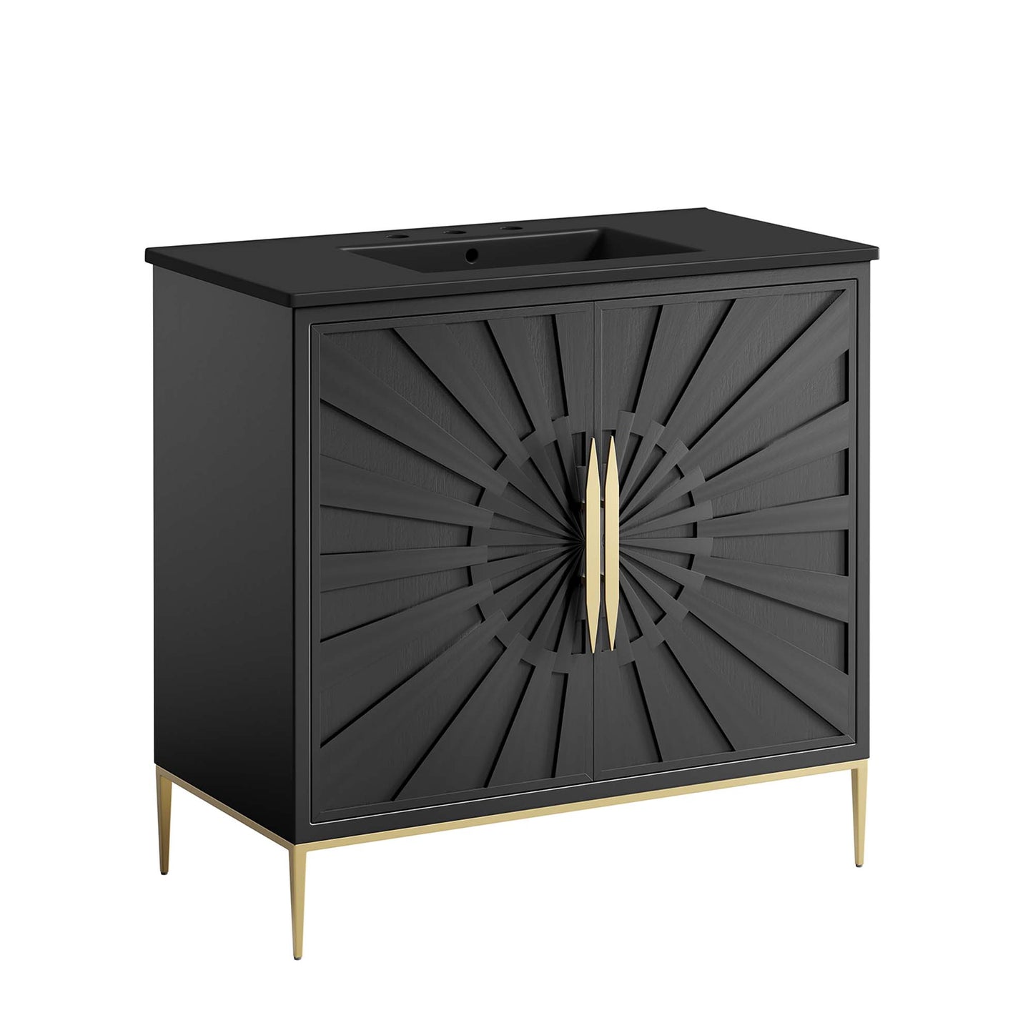 Modway - Awaken 36" Bathroom Vanity by Modway  Bathroom Vanities Black - EEI-6299-BLK-BLK