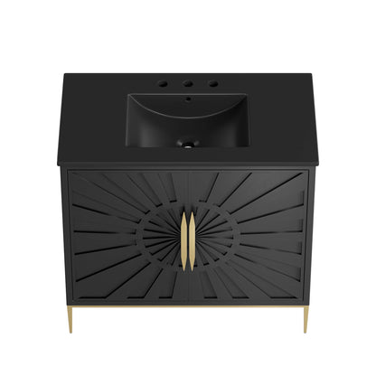 Modway - Awaken 36" Bathroom Vanity by Modway  Bathroom Vanities Black - EEI-6299-BLK-BLK