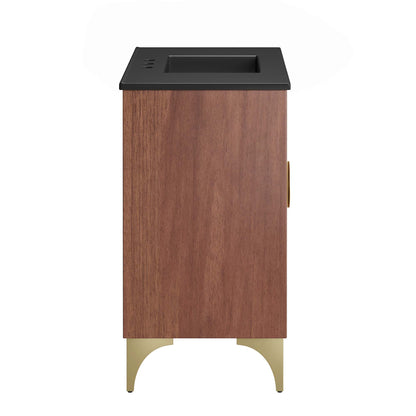 Modway - Daylight 36" Bathroom Vanity by Modway  Bathroom Vanities Brown - EEI-6300-BLK-WAL