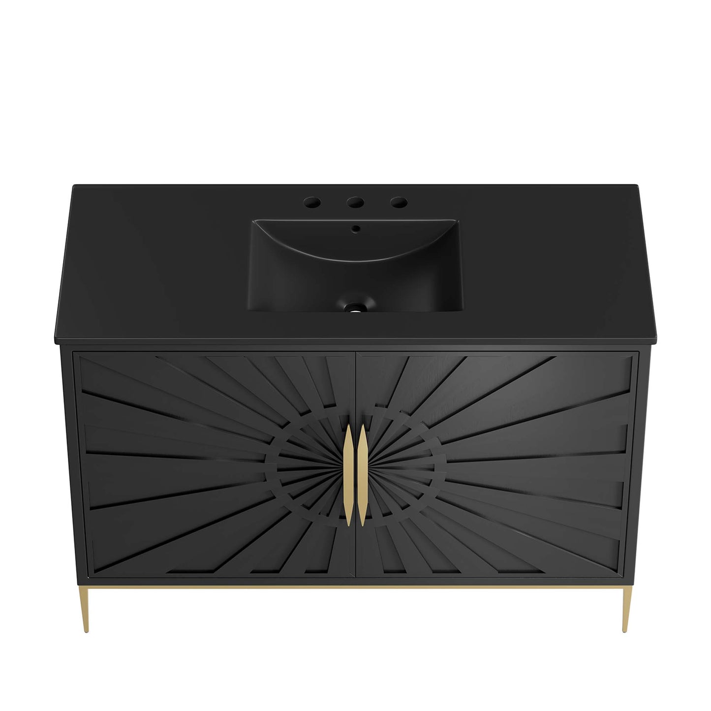 Modway - Awaken 48" Bathroom Vanity by Modway  Bathroom Vanities Black - EEI-6303-BLK-BLK