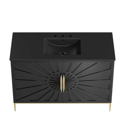 Modway - Awaken 48" Bathroom Vanity by Modway  Bathroom Vanities Black - EEI-6303-BLK-BLK