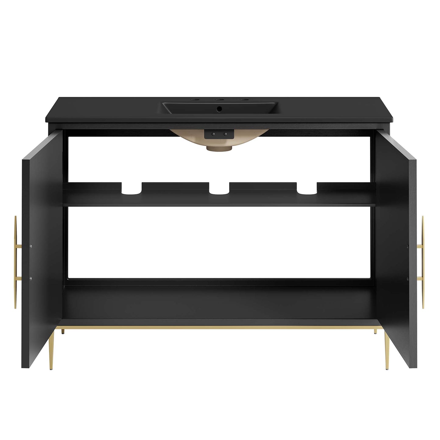 Modway - Awaken 48" Bathroom Vanity by Modway  Bathroom Vanities Black - EEI-6303-BLK-BLK