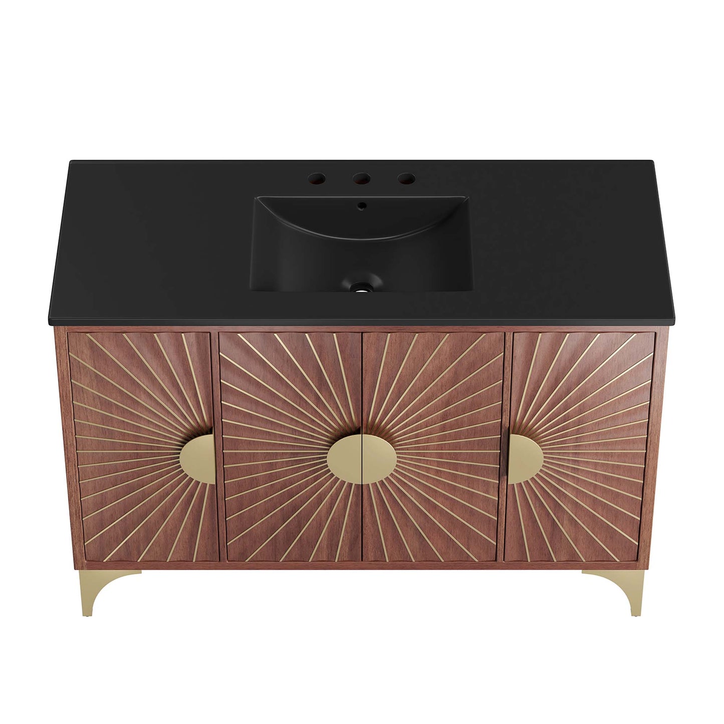 Modway - Daylight 48" Bathroom Vanity by Modway  Bathroom Vanities Brown - EEI-6304-BLK-WAL