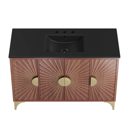 Modway - Daylight 48" Bathroom Vanity by Modway  Bathroom Vanities Brown - EEI-6304-BLK-WAL