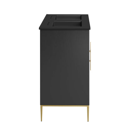 Modway - Awaken 48" Double Sink Bathroom Vanity by Modway  Bathroom Vanities Black - EEI-6307-BLK-BLK