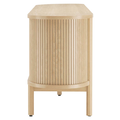 Modway - Cadence 71" Curved TV Stand by Modway  Living Room Decor Brown - EEI-6310-OAK