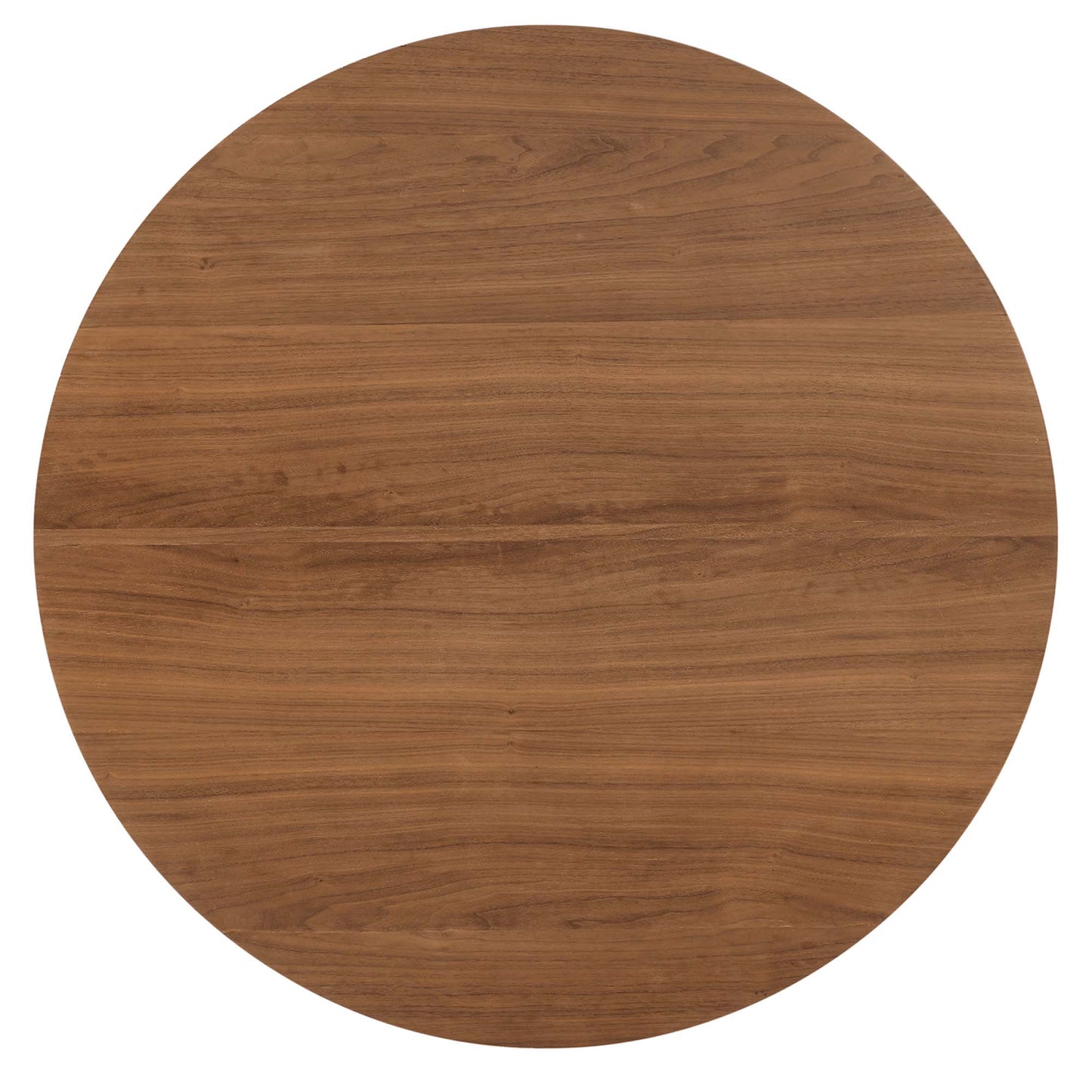 Walnut-finish wooden dining table top with warm brown wood grain.