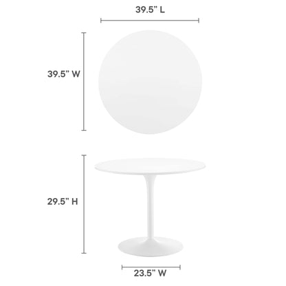 Modway - Pursuit 40" Dining Table by Modway  Bar and Dining Bar and Dining Tables White - EEI-6313-WHI-WHI