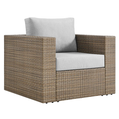 Modway - Convene Outdoor Patio Armchair by Modway  Outdoor Furniture Sofa Sectionals Gray - EEI-6326-CAP-GRY