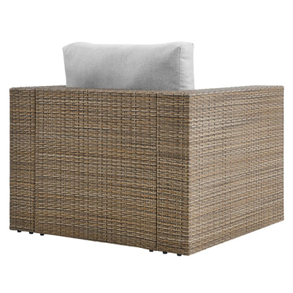 Modway - Convene Outdoor Patio Armchair by Modway  Outdoor Furniture Sofa Sectionals Gray - EEI-6326-CAP-GRY