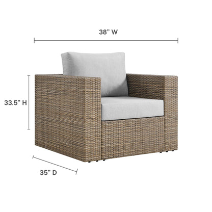 Modway - Convene Outdoor Patio Armchair by Modway  Outdoor Furniture Sofa Sectionals Gray - EEI-6326-CAP-GRY