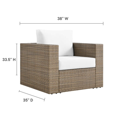 Modway - Convene Outdoor Patio Armchair by Modway  Outdoor Furniture Sofa Sectionals White - EEI-6326-CAP-WHI