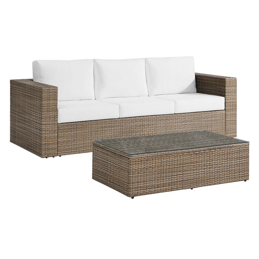 Modway Outlet Convene 2-Piece Outdoor Patio Furniture Set by Modway  Outdoor Furniture Furniture Cappuccino White - EEI-6333-CAP-WHI