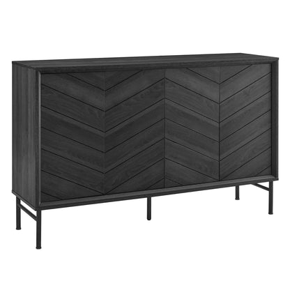 Modway - Harper Chevron Sideboard by Modway  Living Room Decor Black - EEI-6336-BLK