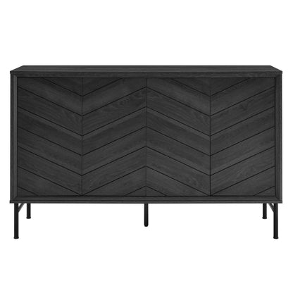 Modway - Harper Chevron Sideboard by Modway  Living Room Decor Black - EEI-6336-BLK
