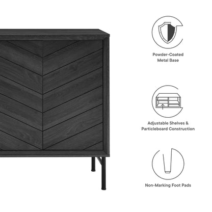 Modway - Harper Chevron Sideboard by Modway  Living Room Decor Black - EEI-6336-BLK