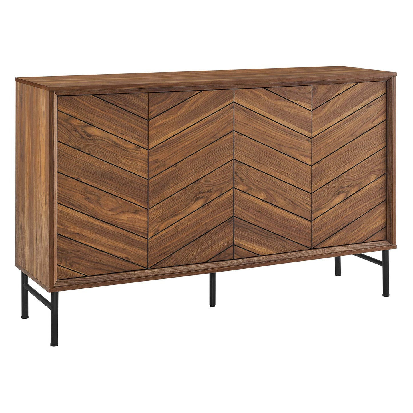 Modway - Harper Chevron Sideboard by Modway  Living Room Decor Brown - EEI-6336-WAL
