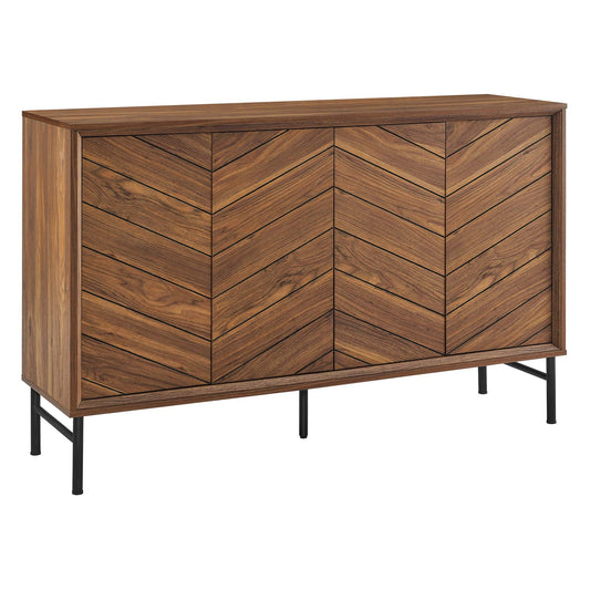 Modway - Harper Chevron Sideboard by Modway  Living Room Decor Brown - EEI-6336-WAL