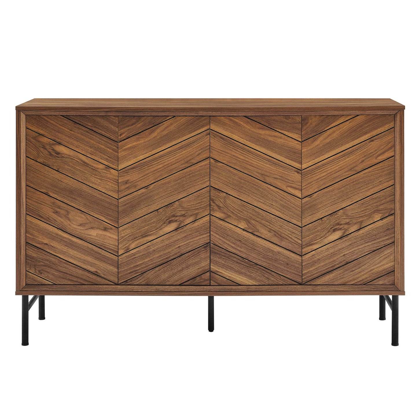 Modway - Harper Chevron Sideboard by Modway  Living Room Decor Brown - EEI-6336-WAL
