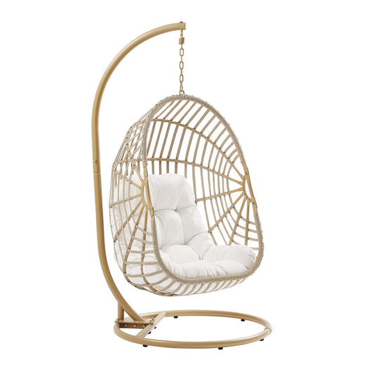 Modway - Amalie Wicker Rattan Outdoor Patio Rattan Swing Chair by Modway  Outdoor Furniture Daybeds and Lounges White - EEI-6337-NAT-WHI