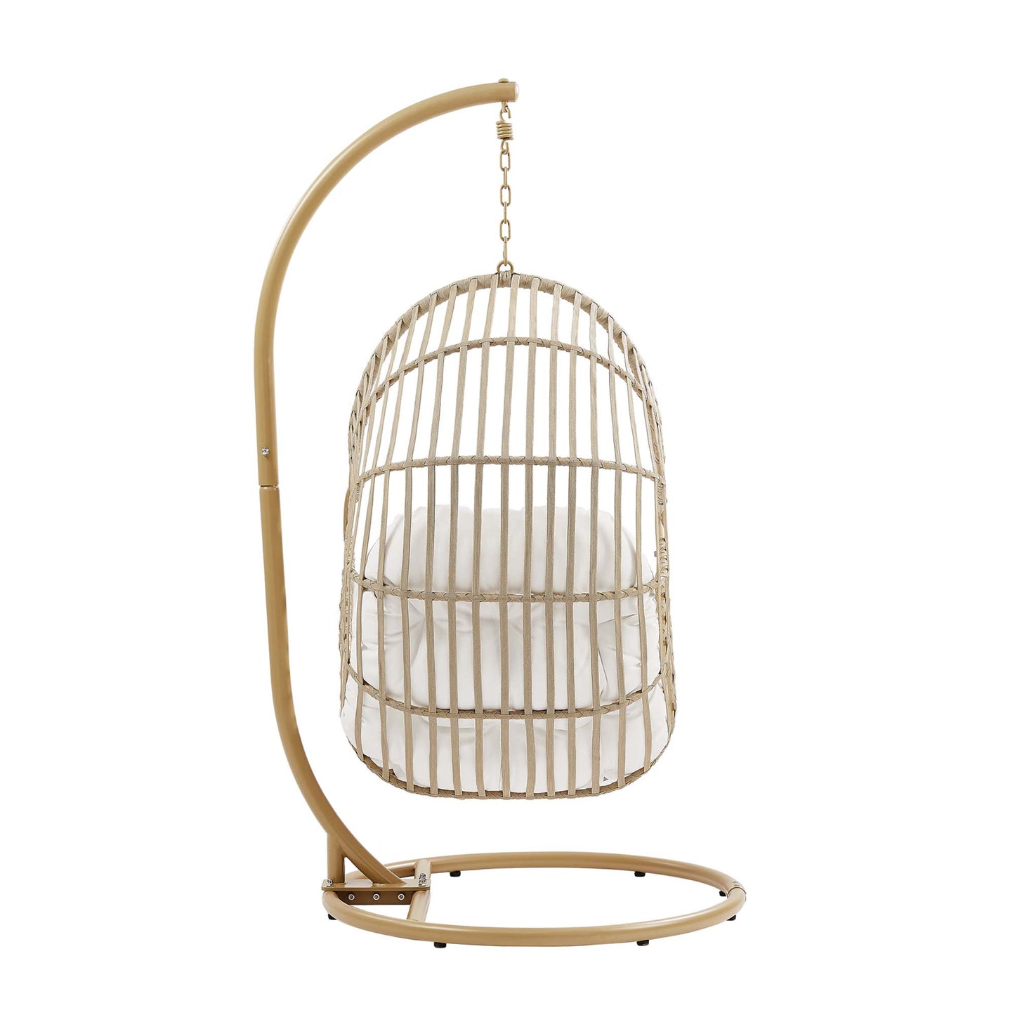 Modway - Amalie Wicker Rattan Outdoor Patio Rattan Swing Chair by Modway  Outdoor Furniture Daybeds and Lounges White - EEI-6337-NAT-WHI