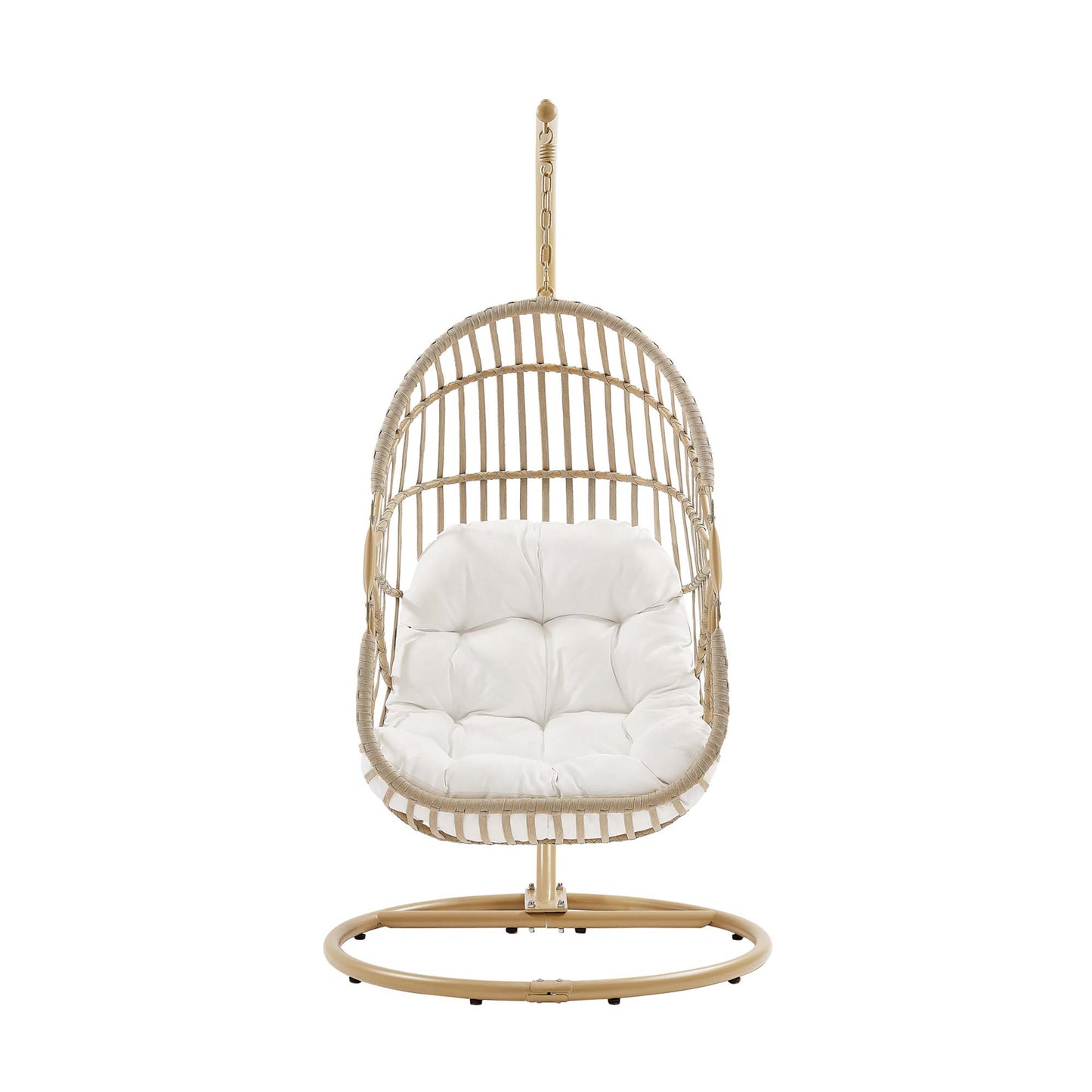 Modway - Amalie Wicker Rattan Outdoor Patio Rattan Swing Chair by Modway  Outdoor Furniture Daybeds and Lounges White - EEI-6337-NAT-WHI