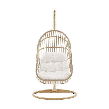 Modway - Amalie Wicker Rattan Outdoor Patio Rattan Swing Chair by Modway  Outdoor Furniture Daybeds and Lounges White - EEI-6337-NAT-WHI