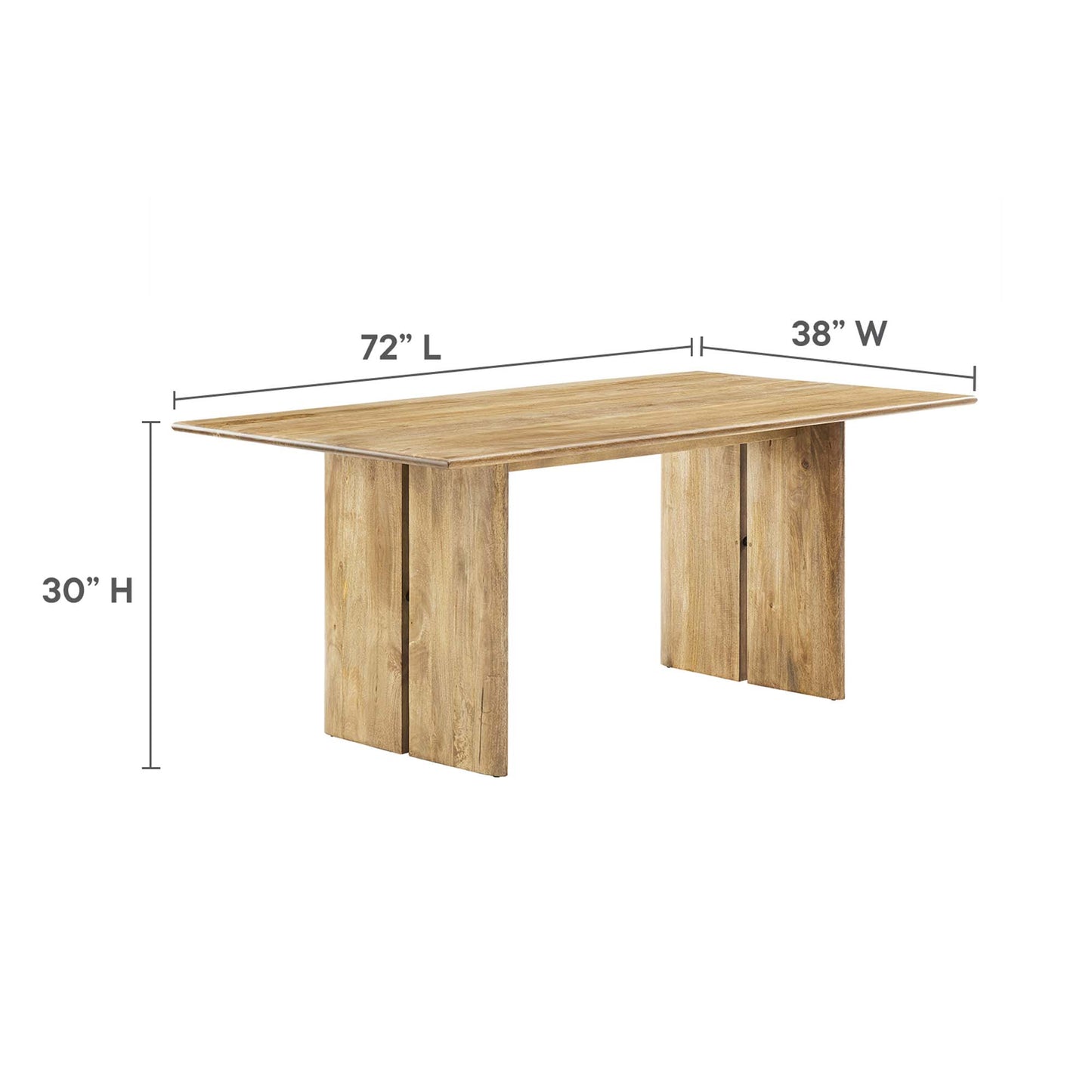 Modway - Amistad 72" Dining Table by Modway  Bar and Dining Bar and Dining Tables Brown - EEI-6339-OAK