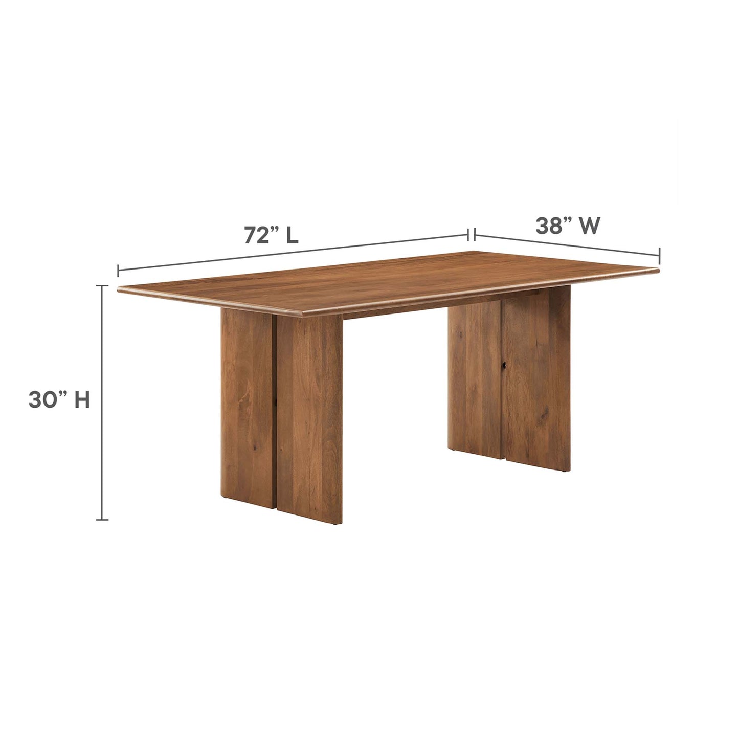 Modway - Amistad 72" Dining Table by Modway  Bar and Dining Bar and Dining Tables Brown - EEI-6339-WAL