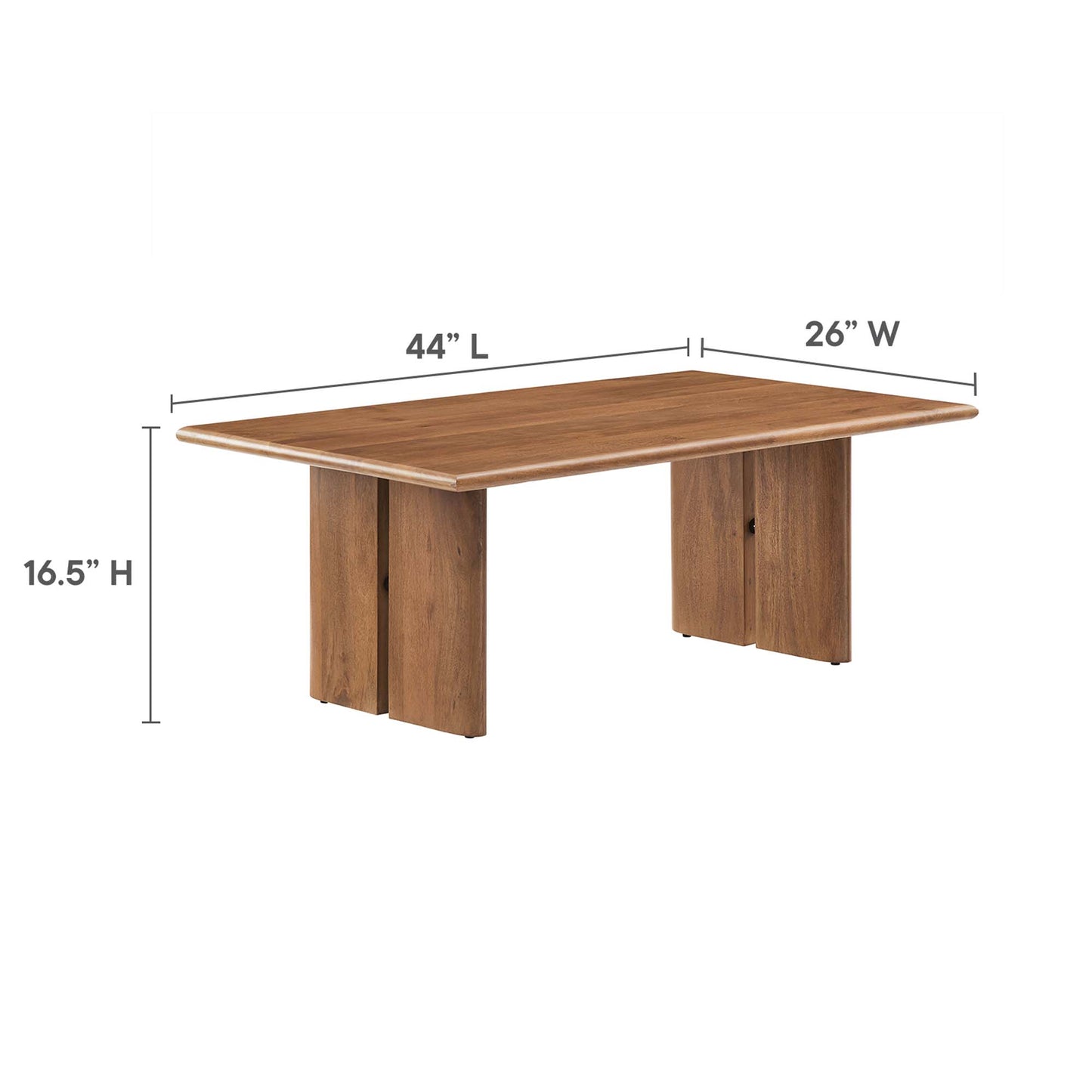 Modway - Amistad Wood Coffee Table by Modway  Living Room Tables Brown - EEI-6341-WAL