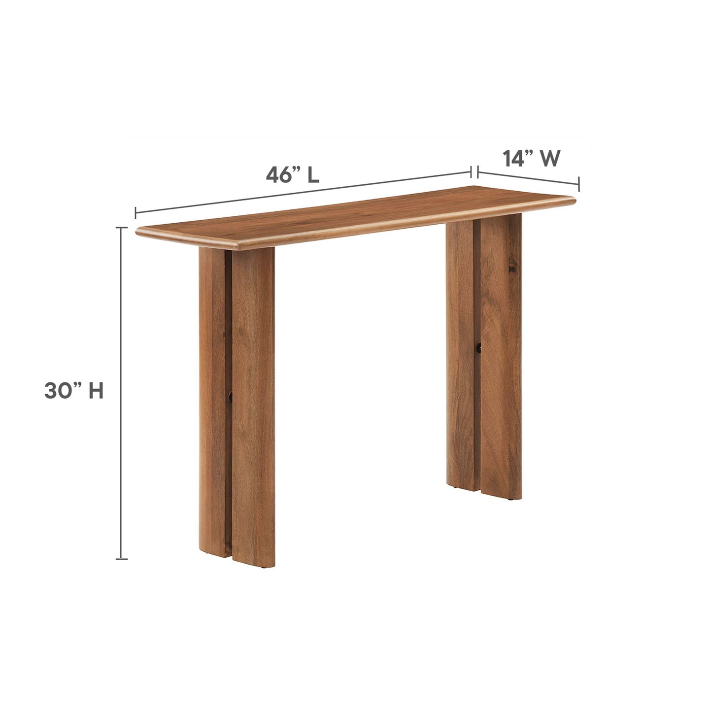Modway - Amistad Wood Console Table by Modway  Living Room Tables Brown - EEI-6342-WAL