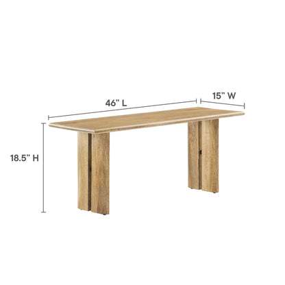 Modway - Amistad 46" Wood Bench by Modway  Living Room Benches and Stools Brown - EEI-6343-OAK