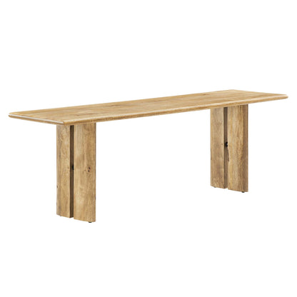 Modway - Amistad 58" Wood Bench by Modway  Living Room Benches and Stools Brown - EEI-6344-OAK